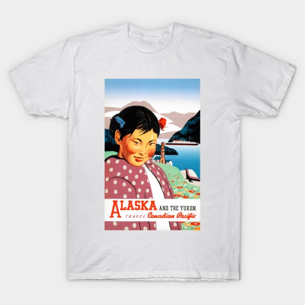 Vintage Travel Poster Alaska and the Yukon Canada T-Shirt by vintagetreasure